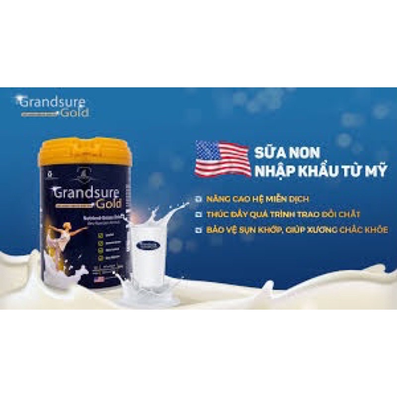 Combo 4 lon sữa non xương khớp Grandsure Gold 850g chính hãng giá tốt date mới