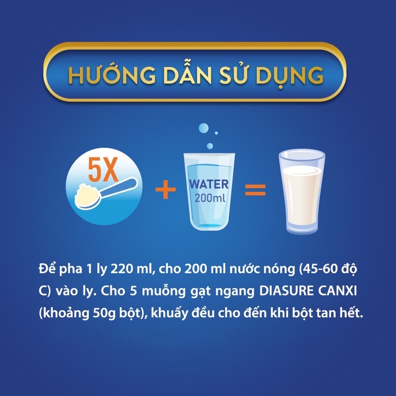 [Mua 3 tặng 1] Sữa diasure canxi lon 850g chính hãng giá tốt- xương chắc khỏe, dẻo dai, hết nhức mỏi