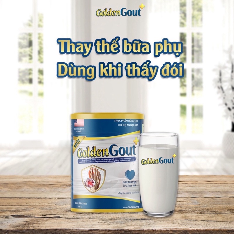 Combo 2 lon sữa golden gout 650g dành cho người bị gút hàng chính hãng giá tốt, date mới