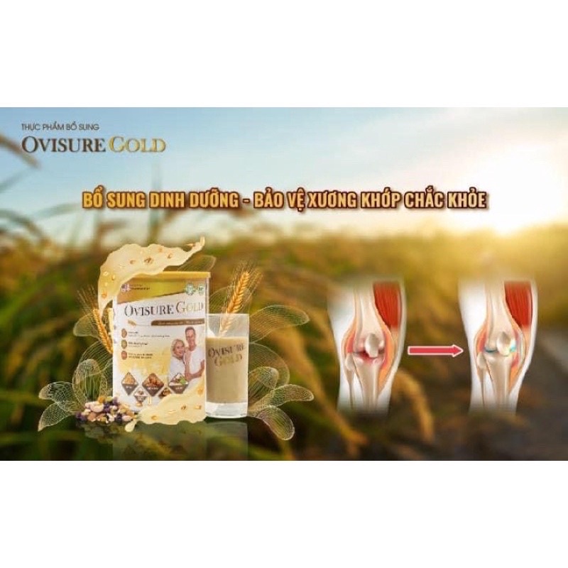[Mua 3 tặng 1 hộp giấy]Sữa hạt xương khớp Ovisure Gold lon 650g chính hãng, giúp xương chắc khoẻ, dẻo dai