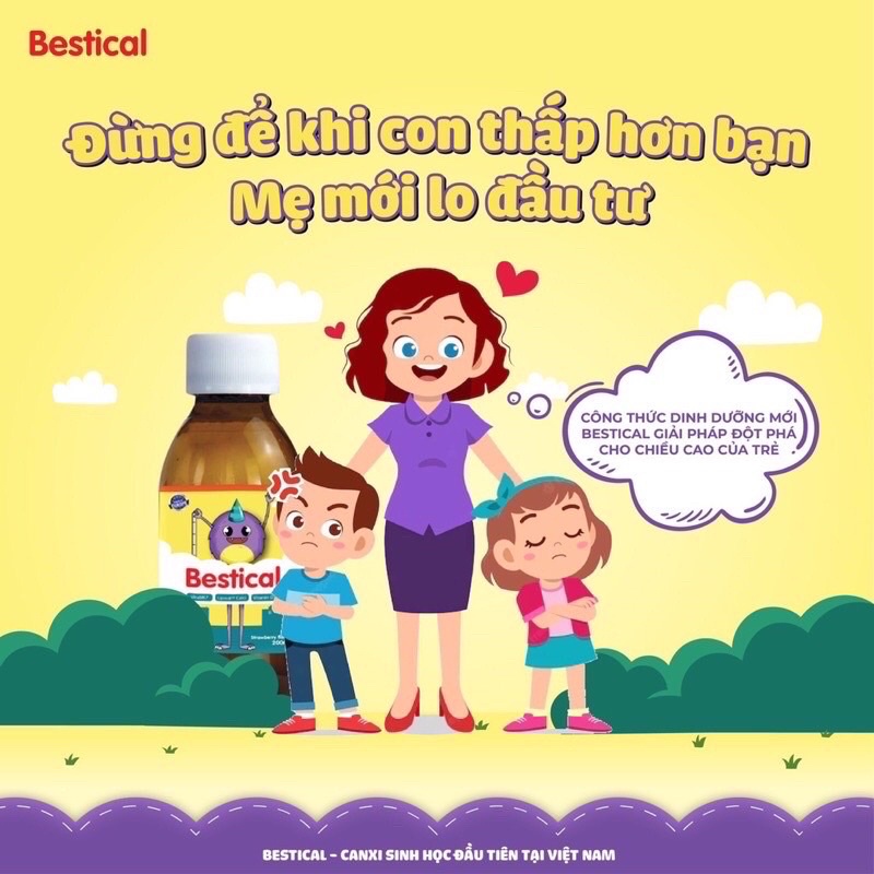 Bestical bổ sung canxi và vitamin d3k2 giúp tăng chiều cao vượt trội cho bé + quà