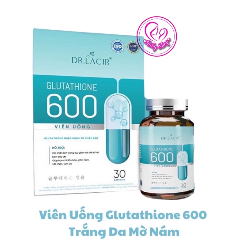 [Chính hãng] Viên uống trắng da mờ nám tàn nhang Glutathione 600 của Dr.Lacir