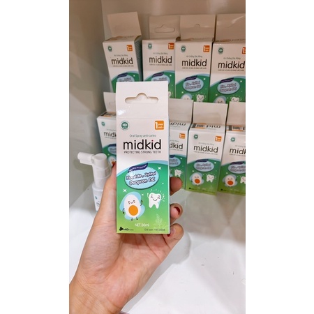 Xịt chống sâu răng Midkid Vị nho dùng cho bé từ 12 tháng +quà