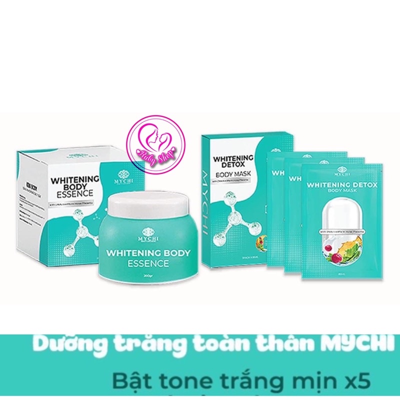 [Chính hãng] Combo dưỡng trắng toàn thân, Mychi, bật tông ngay sau 7 ngày