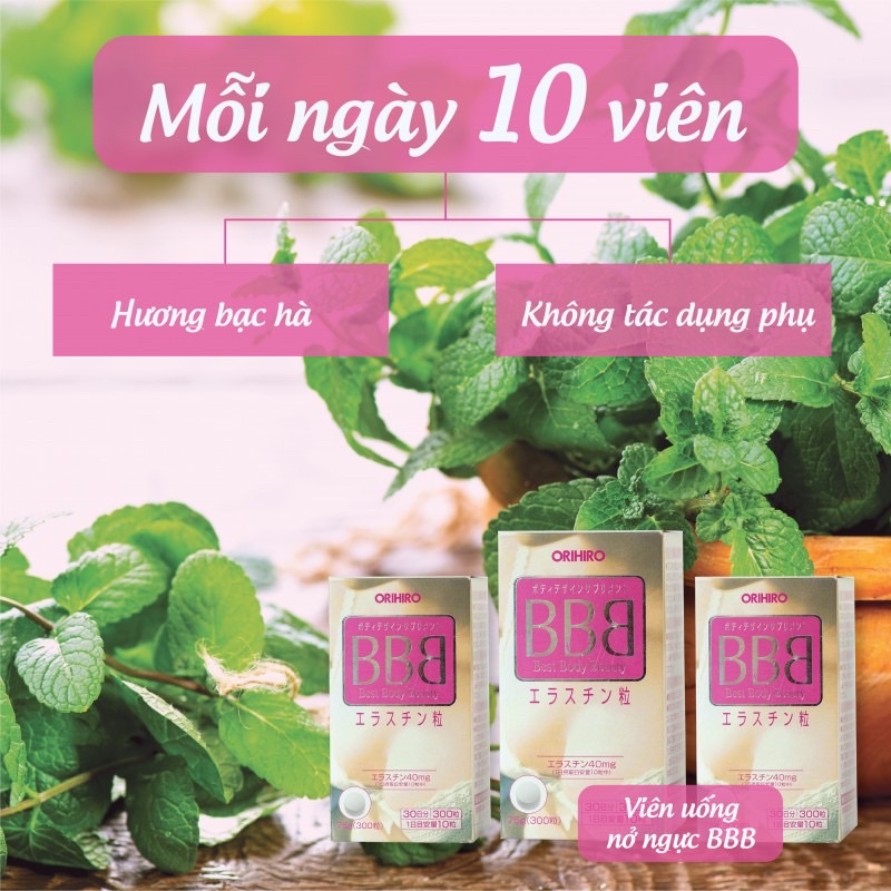 Viên uống BB nở ngực Orihiro Nhật Bản- Tăng size săn chắc vòng 1 và đẹp da