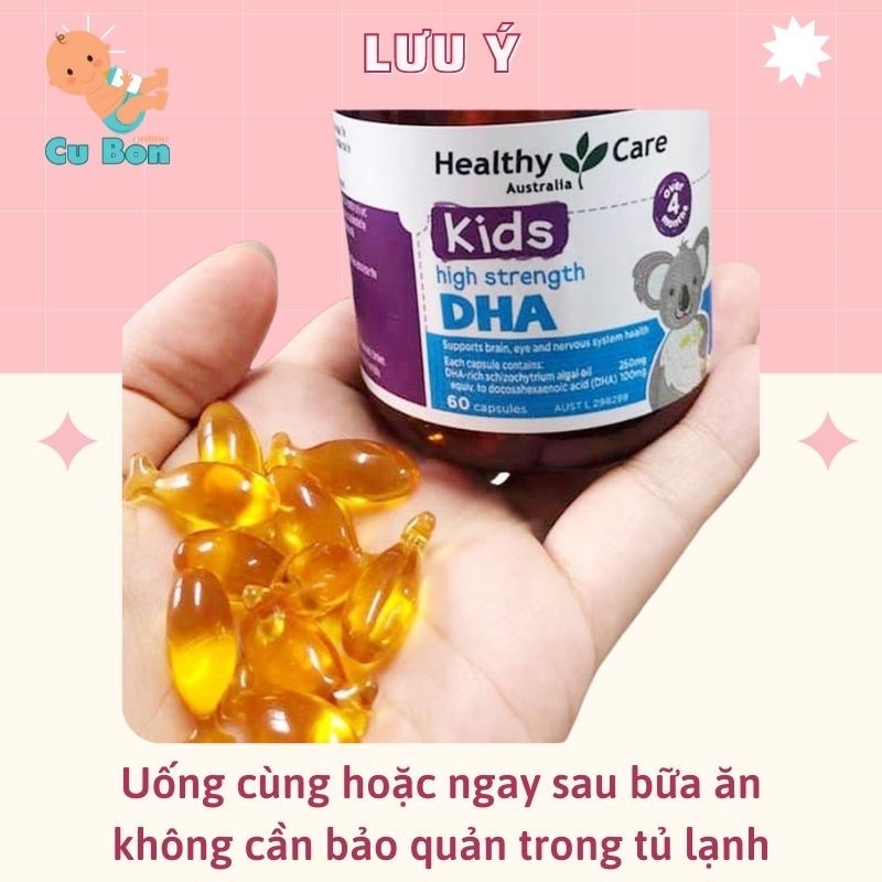 Viên uống DHA cho bé từ 4 tháng Healthy Care của Úc hộp 60 viên