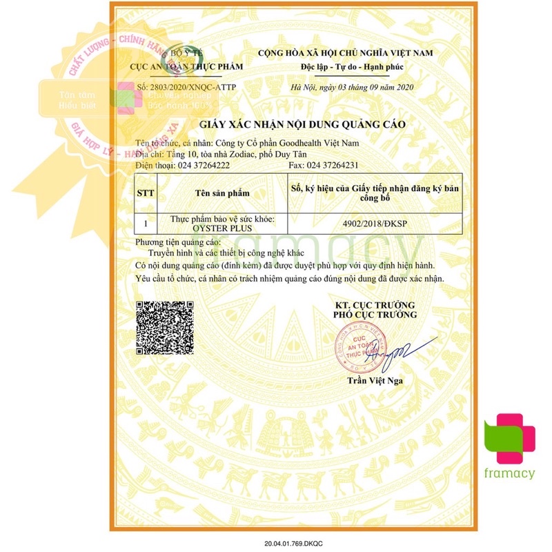 Tinh chất hào biển Úc Oyster Plus Zinc tăng cường sinh lực đàn ông