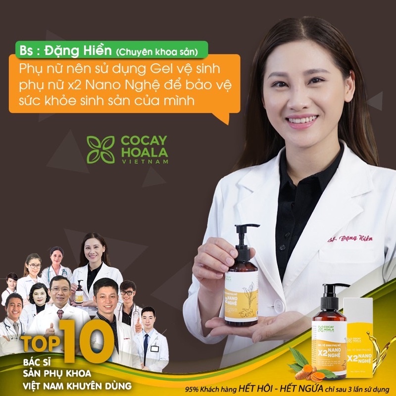 Dung dịch vệ sinh phụ nữ  Gel X2 nano nghệ - hết ngứa, hết hôi