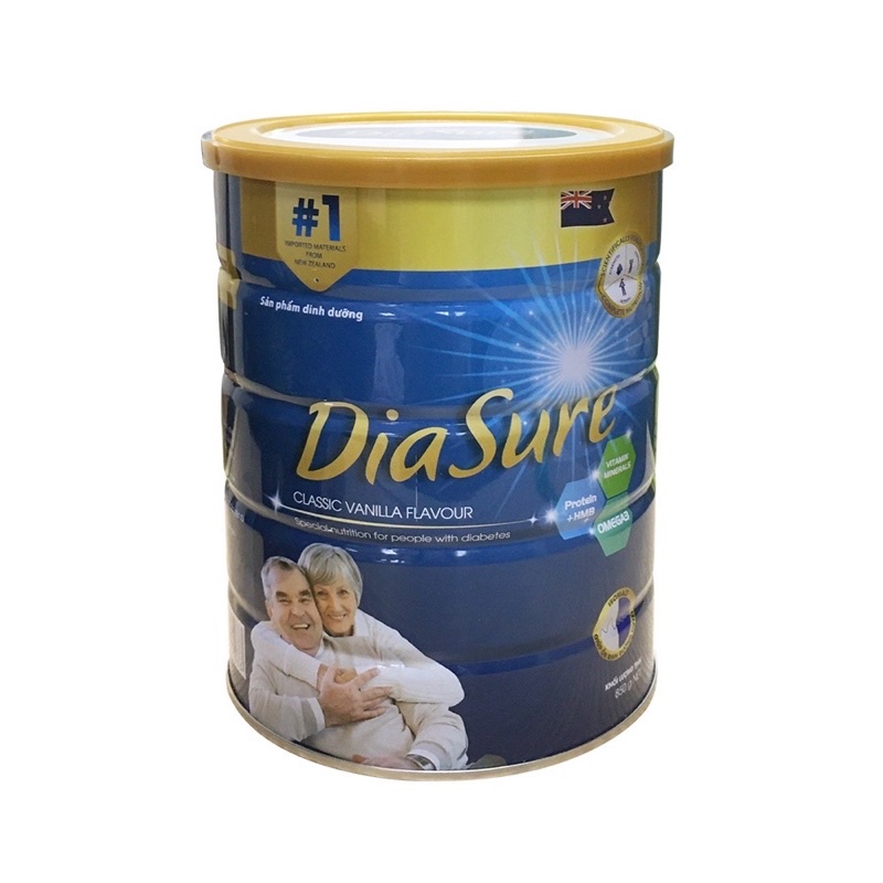 [Sữa tiểu đường] Sữa non Diasure hộp 850g hàng chính hãng date mới + quà bánh ăn kiêng