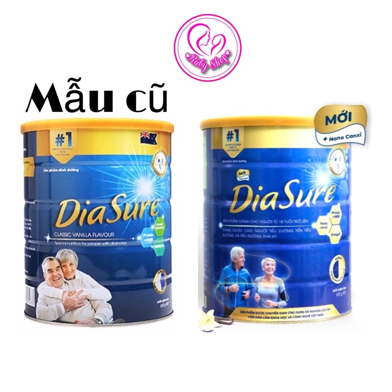 [Sữa tiểu đường] Sữa non Diasure hộp 850g hàng chính hãng date mới + quà bánh ăn kiêng