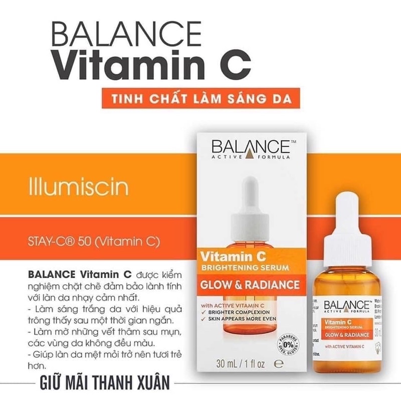 Serum trắng da mờ thâm balance vitamin C của Anh