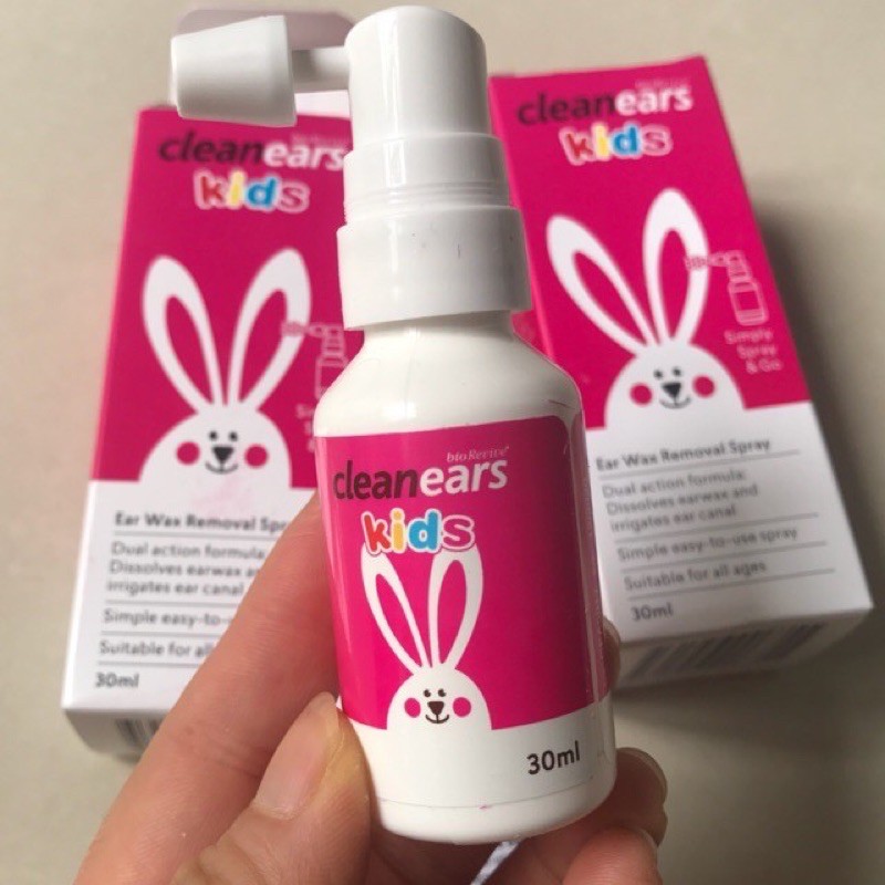Xịt tan ráy tai Clean ears cho bé từ 2 tháng hàng Úc 30ml