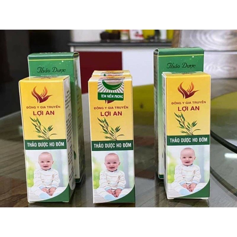[Hết ho đờm] Thảo dược bôi ho Lợi An hộp vàng + tặng tăm bông