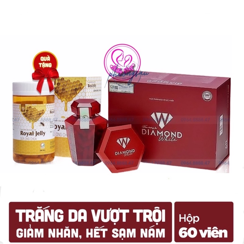 [ Chính hãng] Viên uống trắng da Diamond White