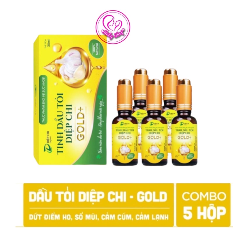 Combo 5 hộp dầu tỏi Diệp Chi Gold siêu tiết kiệm