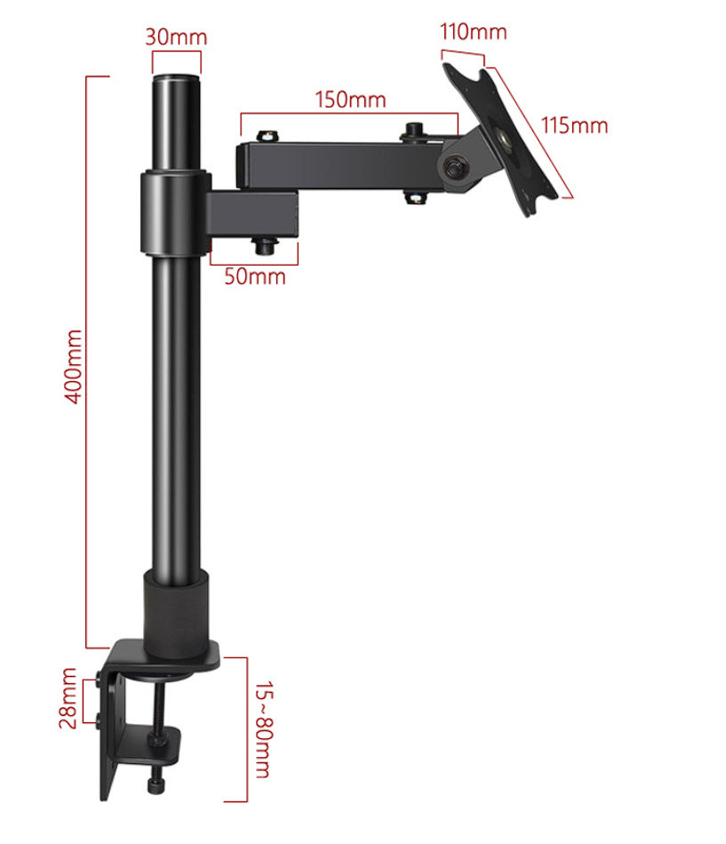 Giá treo màn hình máy tính kẹp cạnh bàn HAT02