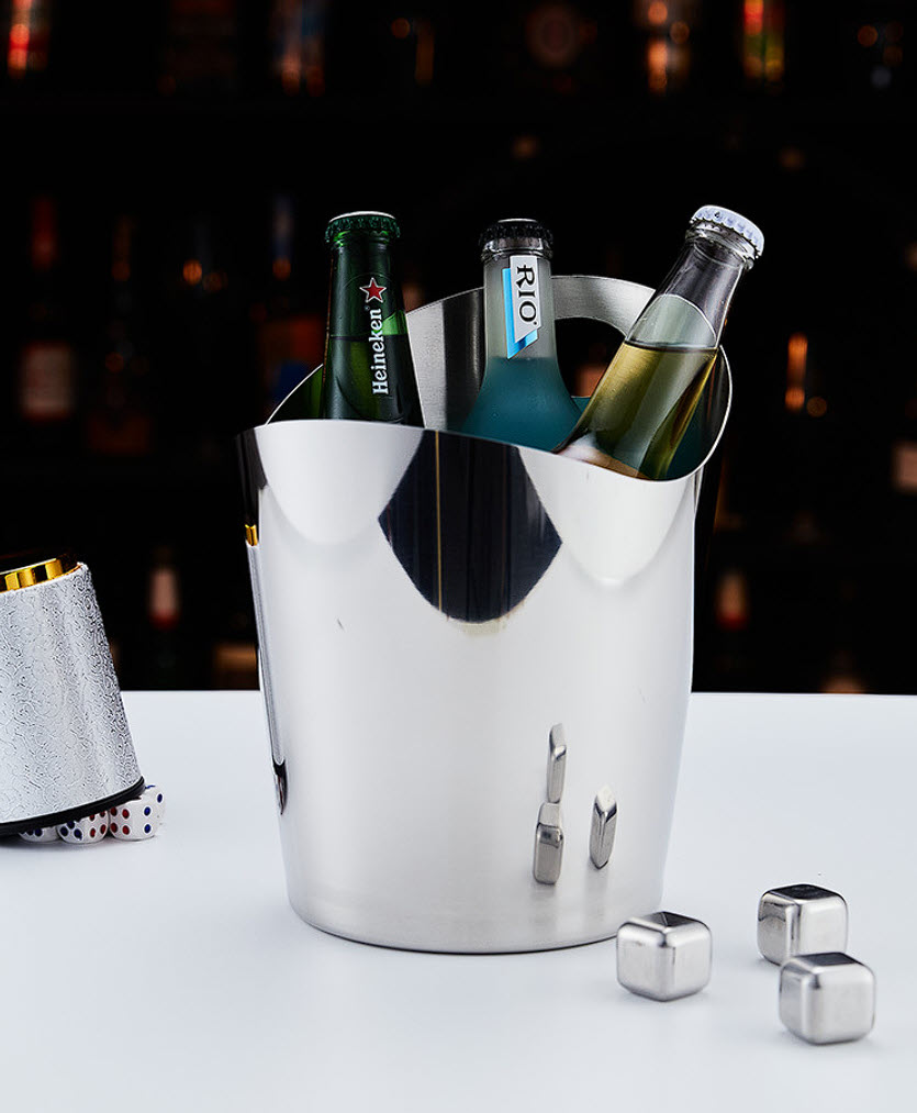 Xô đá xô ướp đồ uống có cồn 4L inox 304 SMM01