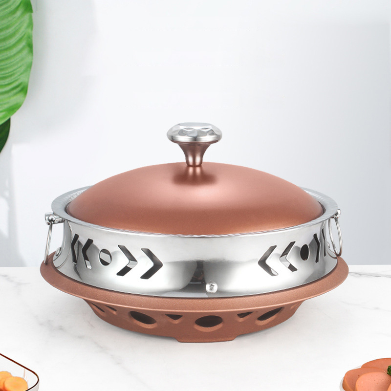Nồi lẩu bếp cồn inox đẹp cao cấp cho nhà hàng CD011