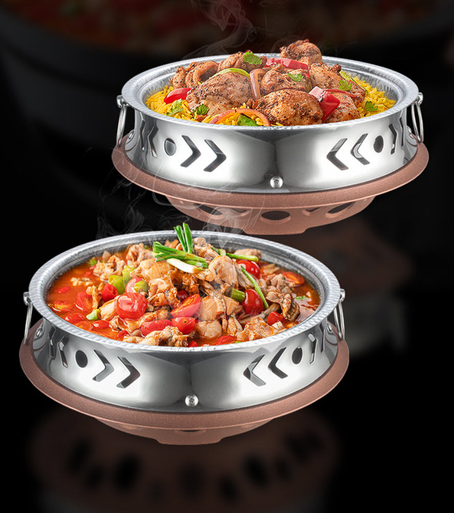 Nồi lẩu bếp cồn inox đẹp cao cấp cho nhà hàng CD011