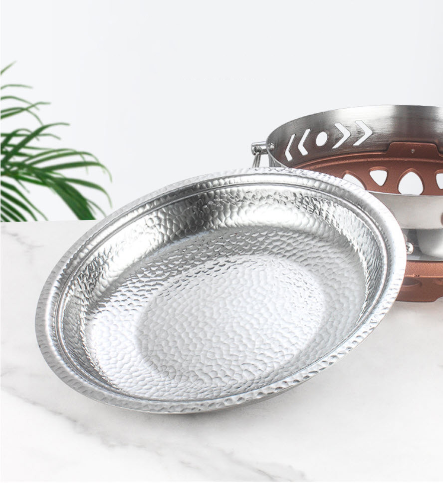 Nồi lẩu bếp cồn inox đẹp cao cấp cho nhà hàng CD011