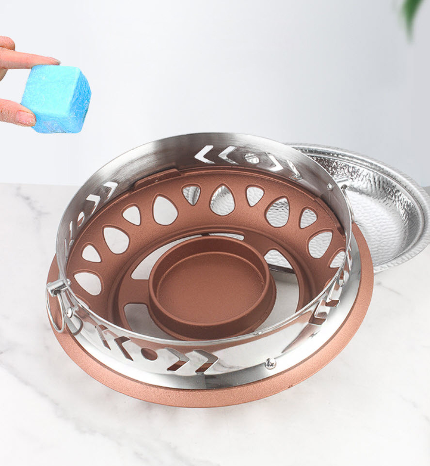 Nồi lẩu bếp cồn inox đẹp cao cấp cho nhà hàng CD011
