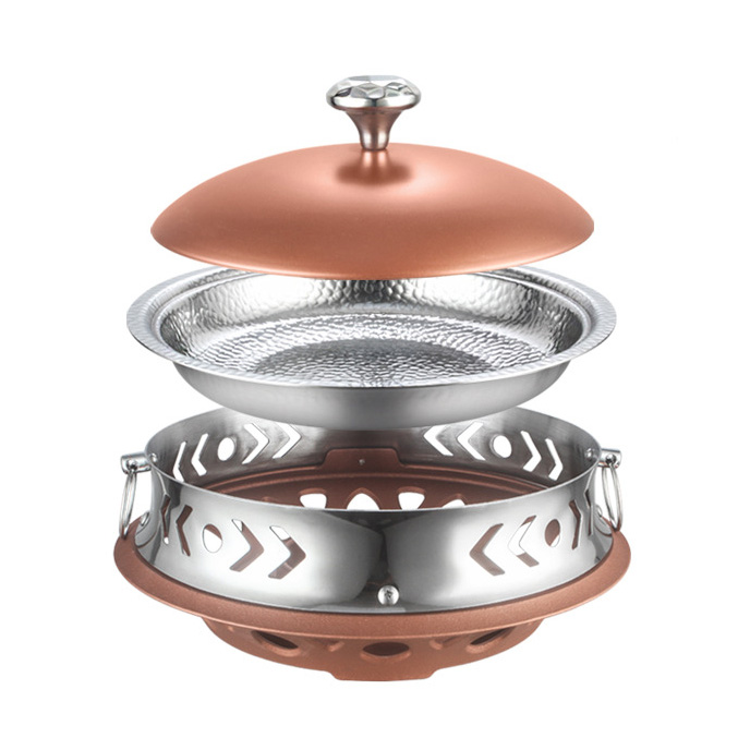 Nồi lẩu bếp cồn inox đẹp cao cấp cho nhà hàng CD011