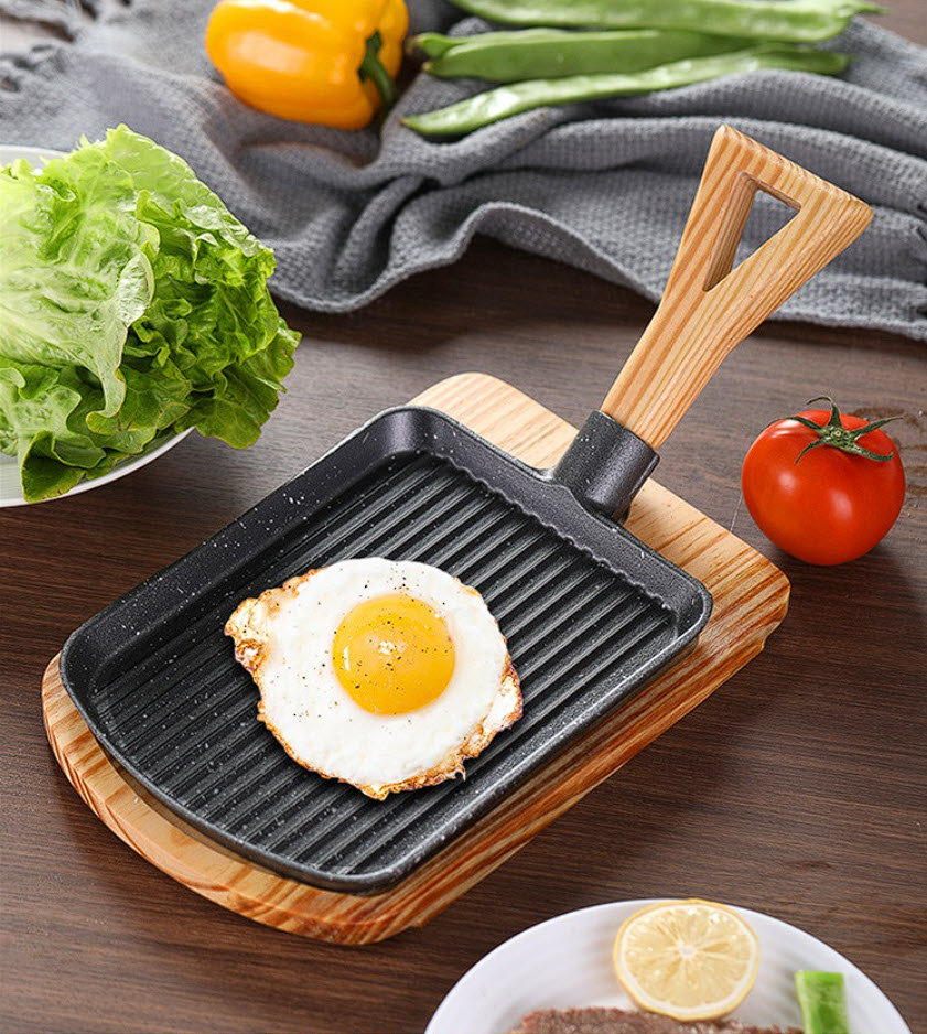 Chảo gang ăn bò trưng bày các món ăn cho nhà hàng YCH01