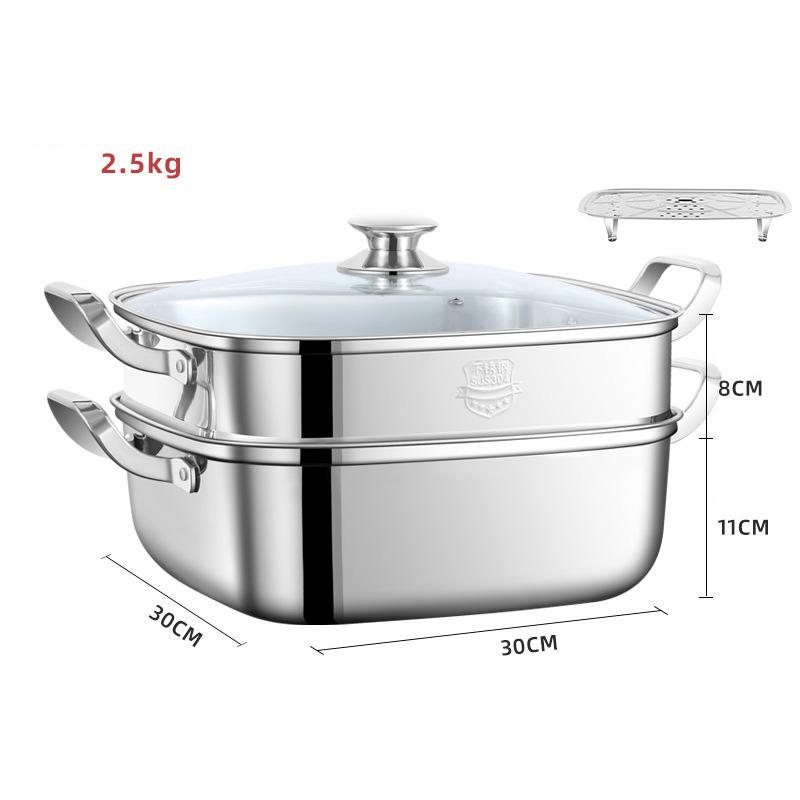 Nồi hấp inox y tế 316 cao cấp 2 tầng 30cm FXGZ316