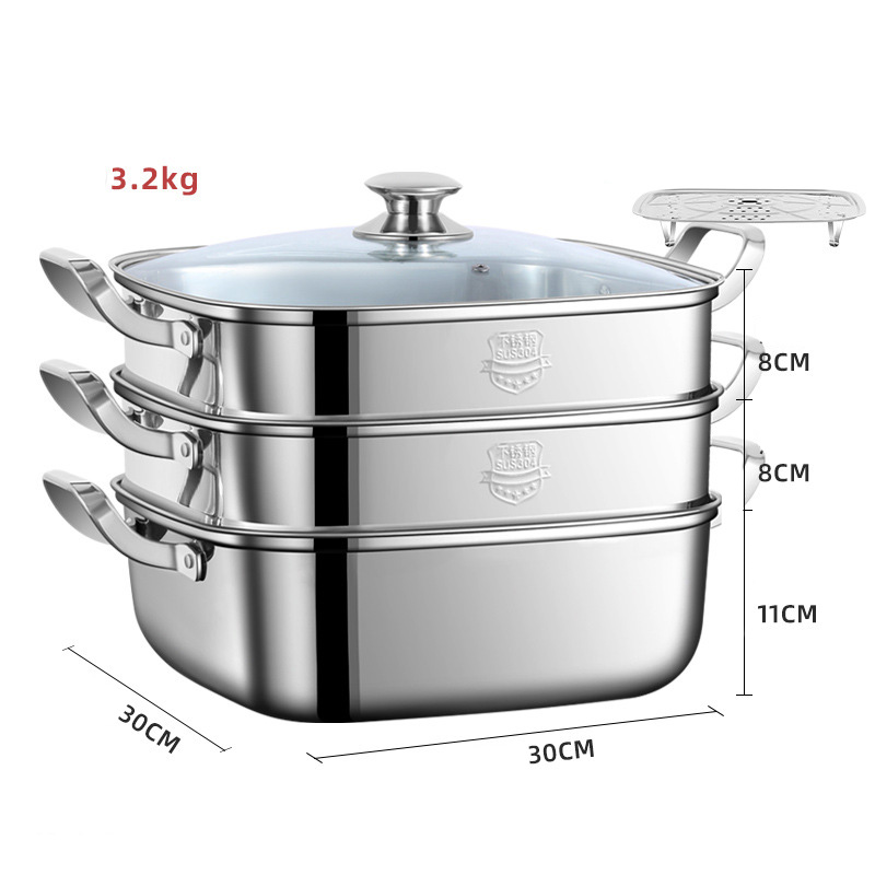 Nồi hấp inox y tế 316 cao cấp 2 tầng 30cm FXGZ316