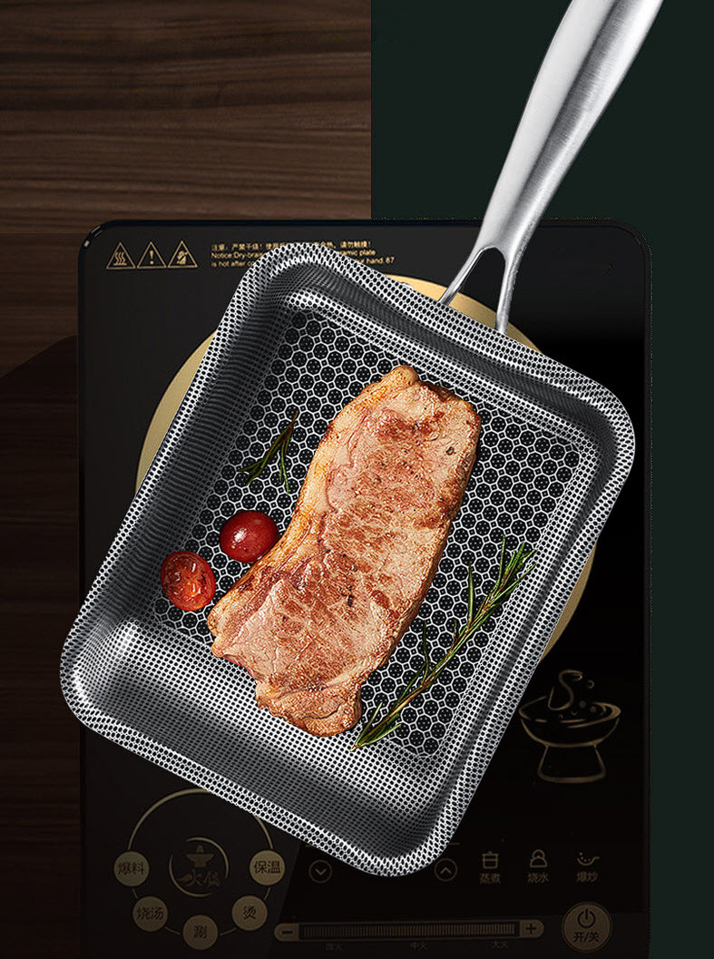 Chảo inox y tế 316 phủ gốm tổ ong chống dính YZSG316