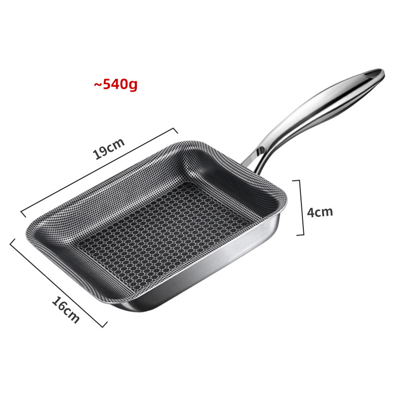 Chảo inox y tế 316 phủ gốm tổ ong chống dính YZSG316