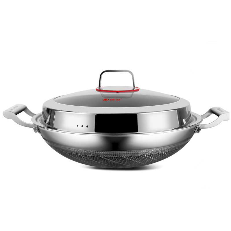 Chảo bầu inox y tế 316 cao cấp vân tổ ong chống dính JBZG316