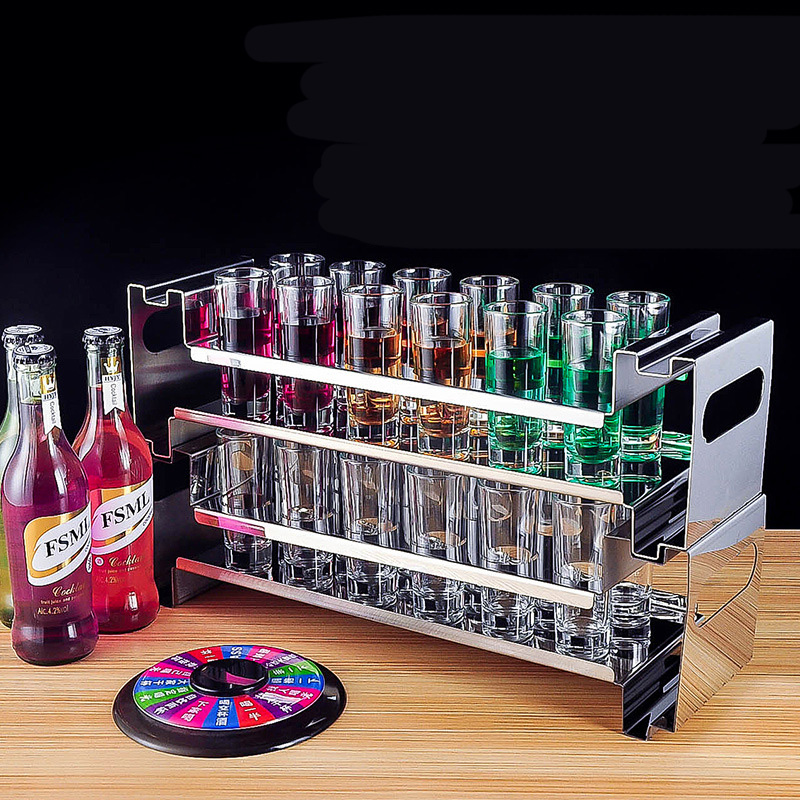 Đế trưng chai rượu có đèn led cho Bar Nhà Hàng HJ002