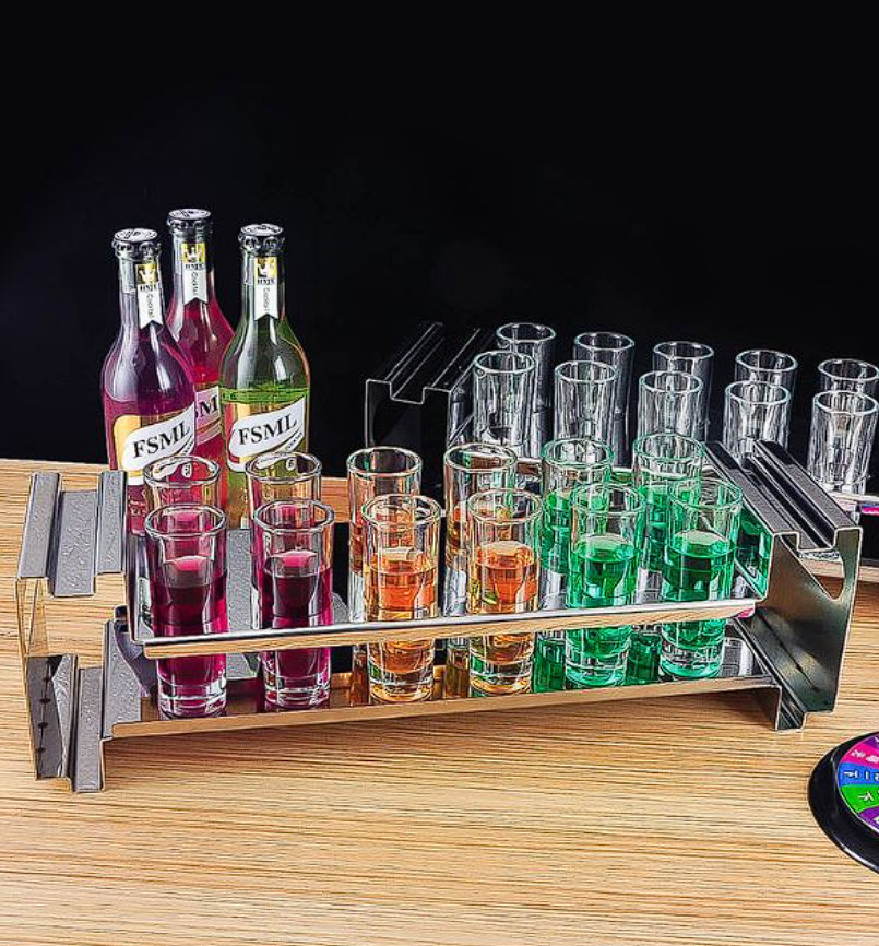 Đế trưng chai rượu có đèn led cho Bar Nhà Hàng HJ002