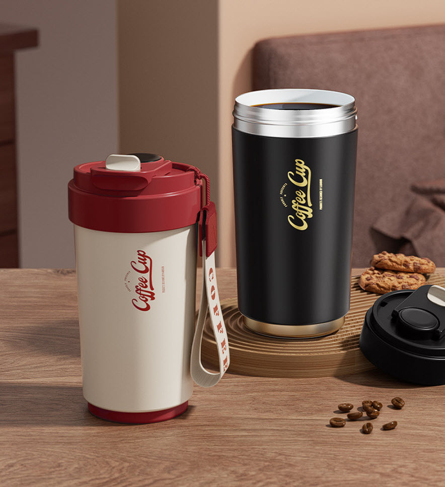 Ly giữ nhiệt đựng cafe 450ml inox y tế 316 cao cấp QS001