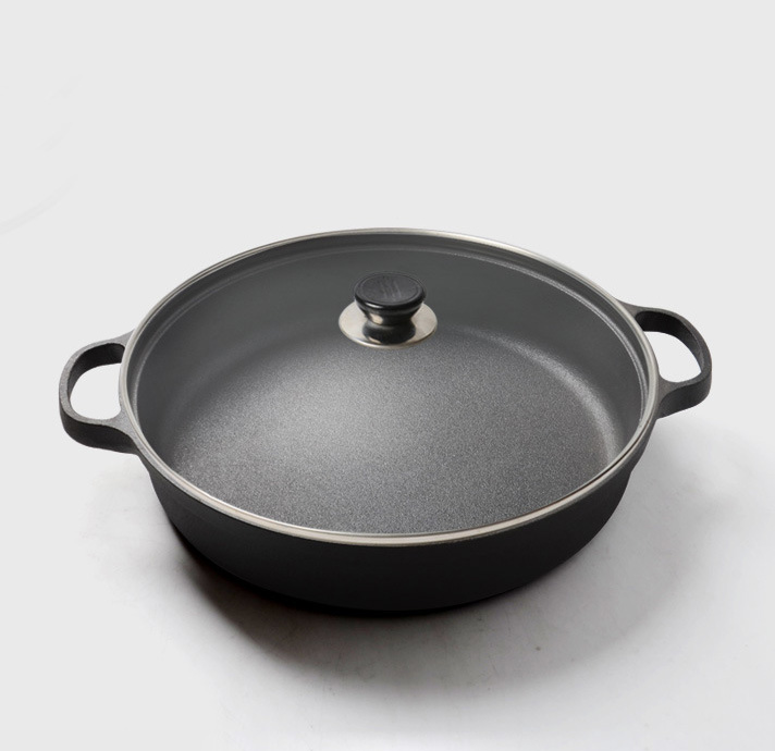 Nồi lẩu gang đúc thô không chống dính size 27-33cm A0930
