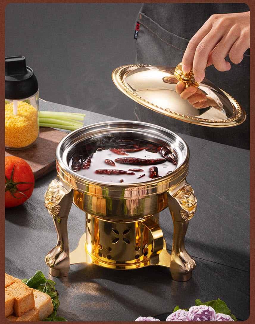 Nồi lẩu 1 người 16cm inox 304 dùng cồn CF321