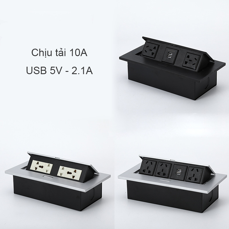 Ổ cắm âm bàn dạng bật chuẩn quốc tế BH012