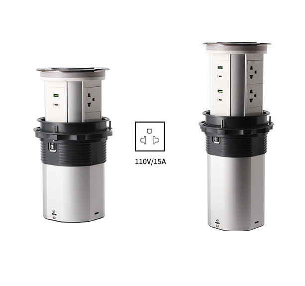 Ổ cắm âm bàn trượt tự động có sạc không dây cao cấp SNZE01