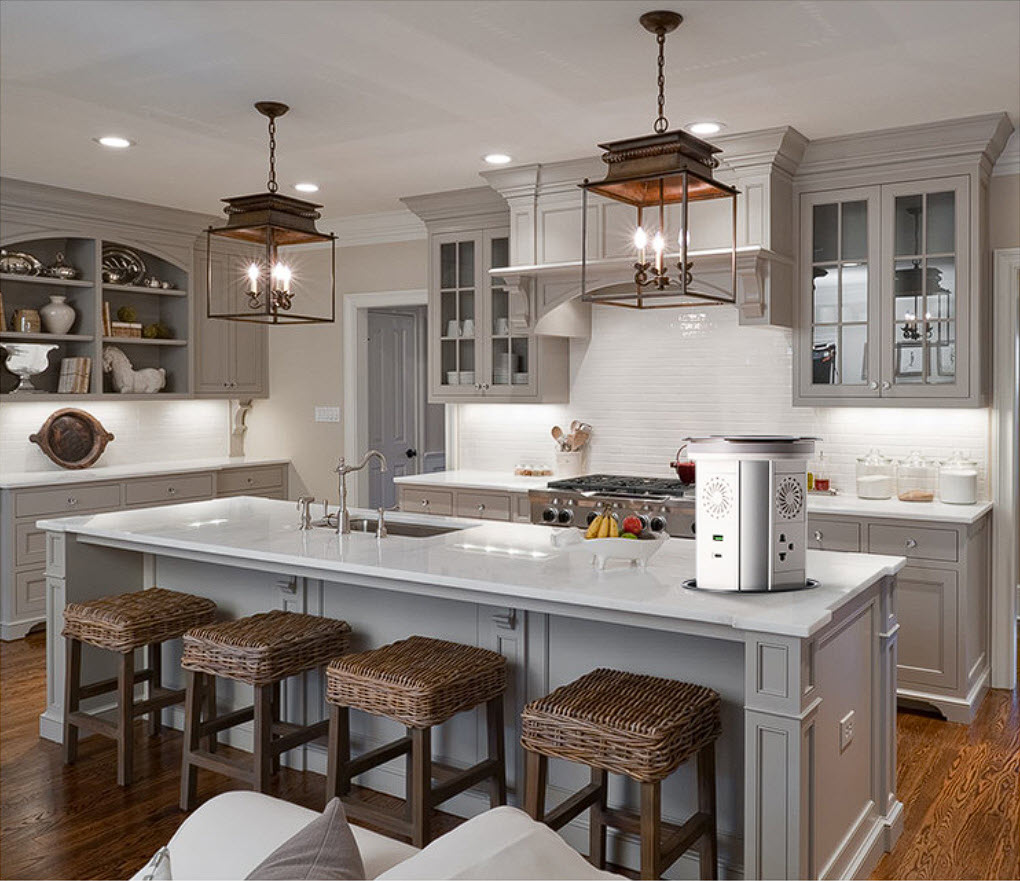 Ổ cắm âm bàn trượt tự động có sạc không dây cao cấp SNZE01