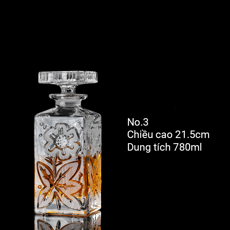 Bình đựng rượu whisky rượu tây pha lê 700-800ml BB879A