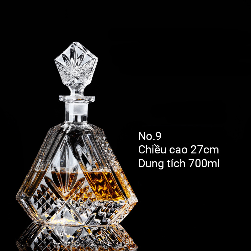 Bình đựng rượu whisky rượu tây pha lê 700-800ml BB879A