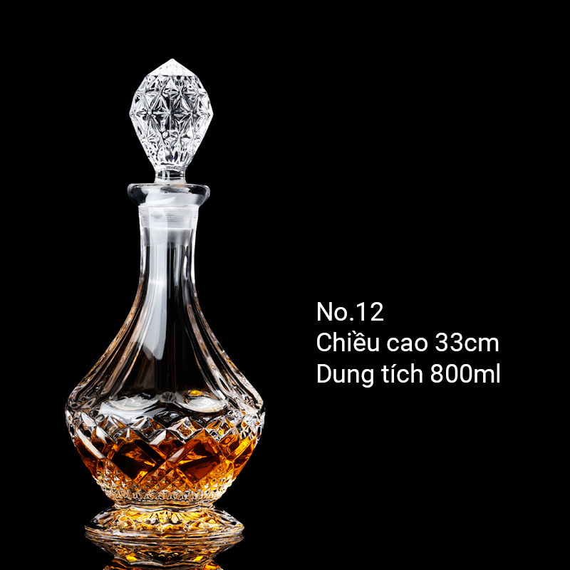 Bình đựng rượu whisky rượu tây pha lê 700-800ml BB879B