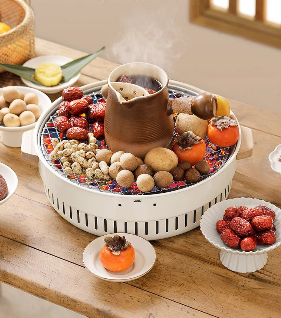 Bếp nướng than hoa để bàn 30cm cho nhà hàng và mang du lịch TY011