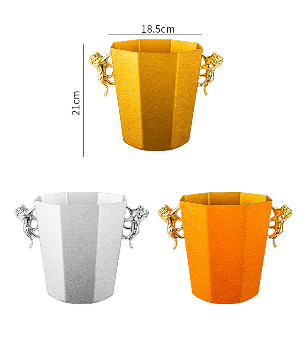 Xô đá ướp vang, champagne, whisky inox 304 sơn gốm SHS011