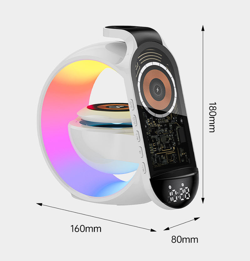 Đế sạc không dây điện thoại đồng hồ tai nghe kèm loa bluetooth GK-A1