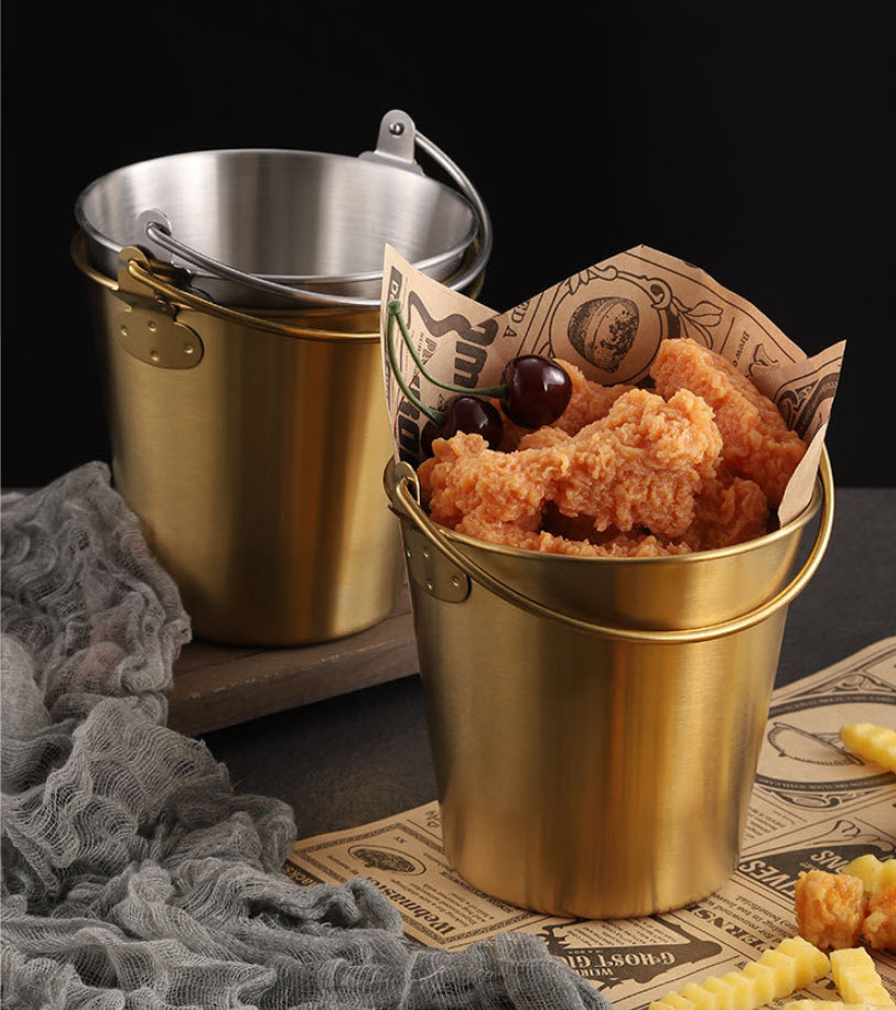 Xô đựng khoai tây chiên, gà rán KFC, nước sốt, thức ăn nhanh inox 304 BLT01