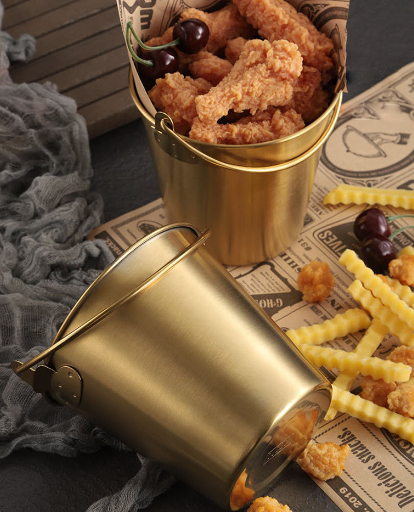 Xô đựng khoai tây chiên, gà rán KFC, nước sốt, thức ăn nhanh inox 304 BLT01