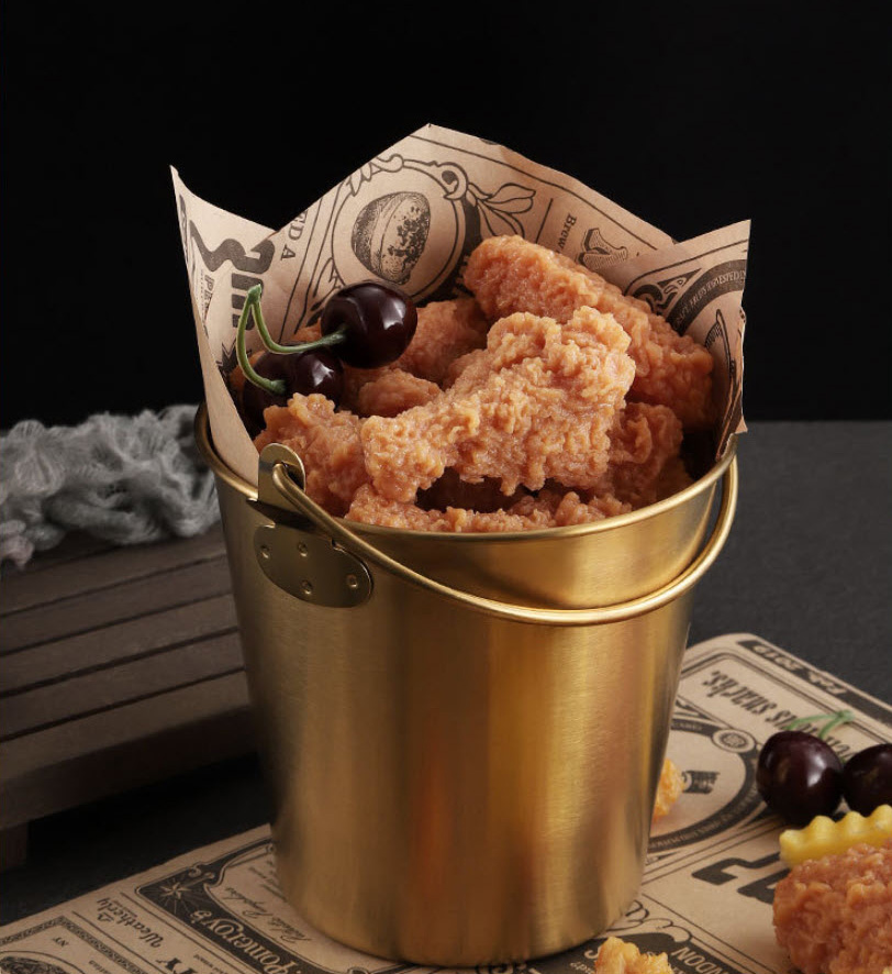 Xô đựng khoai tây chiên, gà rán KFC, nước sốt, thức ăn nhanh inox 304 BLT01