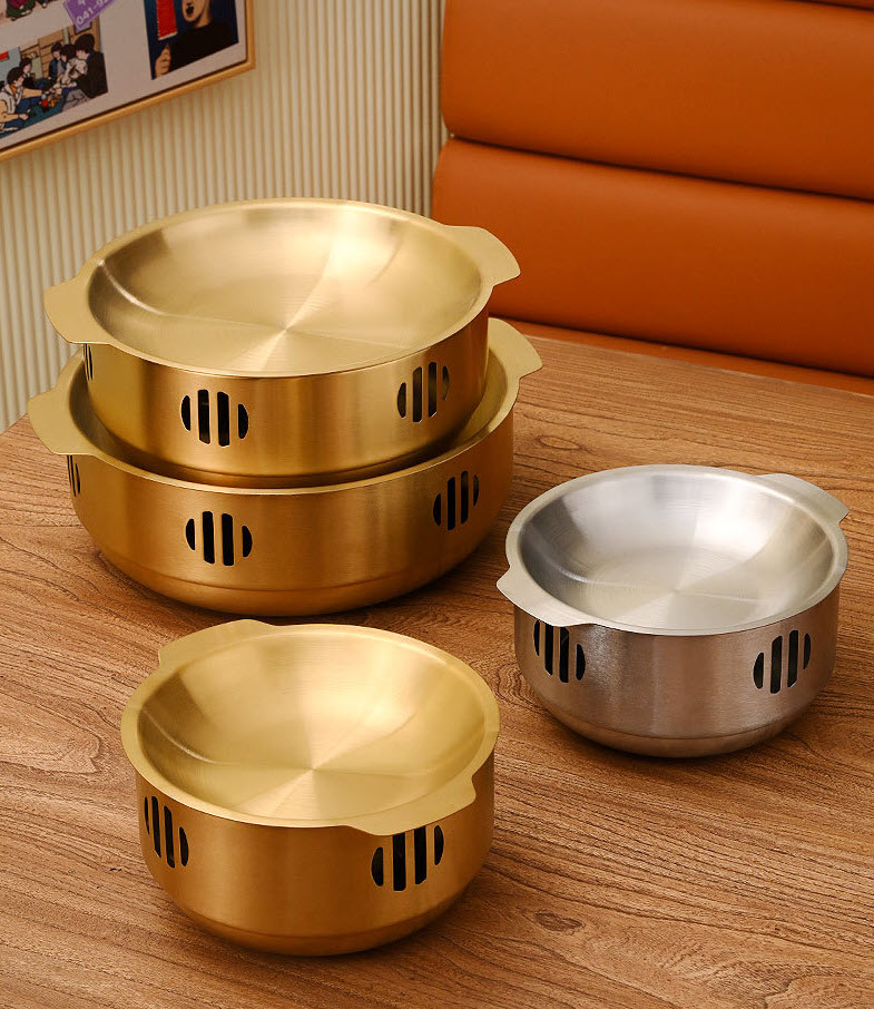 Bộ chảo bếp cồn inox 304 hâm nóng thức ăn đựng tôm hùm cua hấp lagu sườn cây C5415